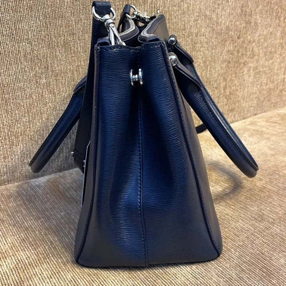 Lauren Ralph Lauren Navy Blue Newbury DoubleZip Shopper NWT